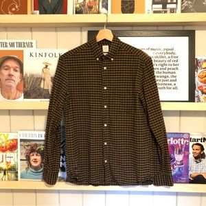 H&M L.O.G.G. Brown and Black Gingham Flannel